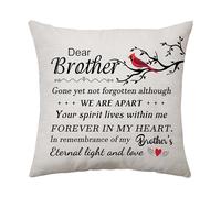 Aconesong Memorial Sympathy Gift for Brother - Bereavement Decorative Pillow Cover in Memory of Loved One - Keepsake Cushion Cover 45 x 45 cm