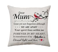 Aconesong Mum Memorial Gifts Sympathy Gift for Who Loss of Mum Bereavement Gift Cushion Cover Gift In Memory of Mother Passed Away Decorative Keepsake Pillow Cover 45 x 45 cm (Mum)