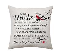 Aconesong Uncle Memorial Sympathy Gift - Bereavement Cushion Cover for Loss of Loved One - Decorative Keepsake Pillow Cover 45 x 45 cm