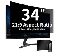 ACONETMAX 34 Inches Privacy Screen Filter for Curved 21:9 Ultrawide Monitor | Removable | Computer Privacy Shield | Anti Glare | Blue Light Filter | Eye Protection | Anti-Scratch Protector Film