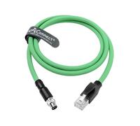 AConnect M8 A-Code 4 Pin Male to RJ45 Ethernet Cable Cat6a High-Flex Shielded for Beckhoff ZK1090-3191 Industrial Automation EtherCAT Fieldbus 16.4ft/5m