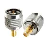 ACONRFTOL 2-Pack N-type to SMA Adapter N Male to SMA Female Coaxial Adapter RF Coax Connector for WiFi Antenna Extension Cable CCTV