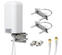 ACONRFTOL 2X2 MIMO 5G 4G LTE Antenna Outdoor High Gain 698-6000MHz OmniDirectional Antenna Outdoor Dual RG58 Cable SMA Male Adapter+2x SMA Female to TS9 Adapters for Netgear Nighthawk, Hotspot Router