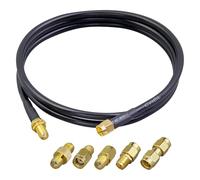 ACONRFTOL SMA Cabel 1M and 5PCS SMA Coaxial Adapter WIFI Antenna Extension Cable Adapter for 4G LTE Router Gateway Modem Router Gateway SDR Dongle