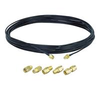 ACONRFTOL SMA Extension Cable Connector Sets SMA Male to Female RG174 Cable 10M with 5PCS RF Adapters WiFi Antenna Coaxial Cable for 3G 4G LTE Antenna, ADS-B, SDR Equipment