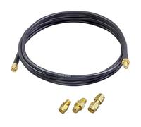 ACONRFTOL SMA Female to SMA Male Coaxial Cable 2M with 3 SMA Adapters Compatible with LNA, RTL-SDR, ADS-B, Amateur Radio, Testing Equipment