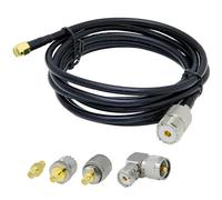ACONRFTOL SMA to SO239 Cable 2M RG58 Coaxial Cable + 4 UHF Adapters SMA male to UHF Female SO239 Extension Cable Low Loss for CB Radio, Amateur Radio, Antennas, Analyser, SWR Meter, PL259