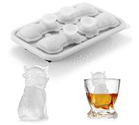 ACOOKEE 3D Highland Cow Ice Cube Tray Fun Shapes, Novelty Highland Cow Gifts, Holiday Stocking Stuffers for Men Women, Cute Highland Cattle Ice Mold for Whiskey,Cocktail,Bourbon