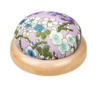 Acooruiteng Base Pin Cushion Pin Cushions for Sewing Portable Pin Cushions Cute Pincushion Pincushions with Floral Print Needle Cushions Holder for Jewelry Quilting DIY Crafts Purple