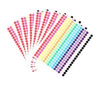 Acooruiteng Coloured Dot Stickers, 13mm, 2240Pcs, Multicolor, Rainbow Polka Dots, Premium Paper Material, Contemporary Style, Circle Stickers, Ideal for Scrapbook