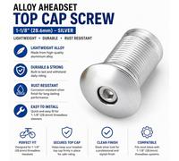 Acor 1 1/8in Bicycle Stem Top Cap & Star Nut Ahead Headset Silver