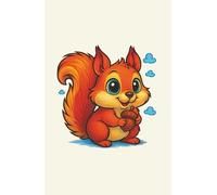 Acorn Adventures: Fun and cheerful notebook with a big-eyed squirrel holding an acorn - perfect for forest animal lovers.