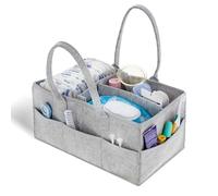 Acorn Baby Diaper Organizer Caddy Bag - Large Felt 15x9in Car and Nursery Organizer and Baby Diaper Caddy Organizer
