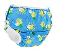 Acorn Baby Swim Diaper - Blue Sunny Pineapple Size 0-5 Adjustable Toddler and Baby Swimming Diaper Reusable Swimmers
