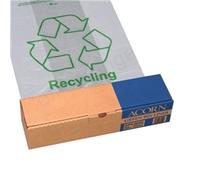 Acorn Bin Liner Printed Recycling 402573 - Clear Green, Heavy Duty - Pack of 50