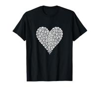 Acorn Cap Hearts Shape Pattern Graphic Nature Lover T-Shirt