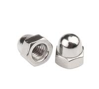 Acorn Cap Nut Steel With Black Or Stainless Steel 304 Or Brass Decorative(Silver,M6)