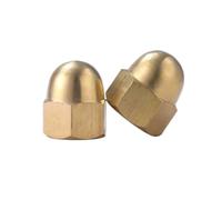 Acorn Cap Nuts 1-10pcs copper Brass Acorn Nut Hex Head Cap Metric Dome(M4 10pcs)