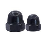Acorn Cap Nuts, Acorn Cap Nuts For M3 M4 M5 M6 M8 M10 M12 Pack Of 2 To 20 Pieces Multicolor(Black Steel,M4 10pcs)