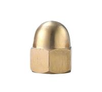 Acorn Cap Nuts Brass Cap Nuts Copper Decorative Dome Head Cover Semicircle Nut(M5-3pcs)