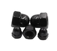 Acorn Cap Nuts M3-M12 Stainless Steel Brass Black Carbon Acorn Cap Nut(Black Steel,M8-2pcs)