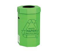 Acorn Cardboard Recycling Bin 60 Litre Green - Pack of 5