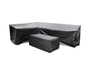 Acorn EZBreathe Left L Shape Patio Set Cover in Black - Black - One Size