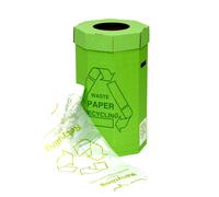 Acorn Green Paper Recycling Bin for Recycled Waste Capacity 60 Litres 360mm x 6
