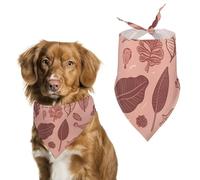Acorn Leaf Pattern Dog Bandana Washable & Adjustable Triangle Scarf, Breathable Pet Scarf for Small Medium Large Pets, Cute Fashion Pet Accessory
