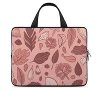 Acorn Leaf Pattern Laptop Sleeve Ultra-Thin, Waterproof 15inch Laptop Bags, Portable Protective Computer Bag with Hand Strap