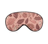 Acorn Leaf Pattern Sleep Mask with Adjustable Strap, Comfortable & Soft Eye Mask for Sleeping Light Blocking, Lightweight & Breathable Eye Cover for Men Women
