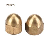 Acorn Nut Kit, 20PCS Brass Dome Head Cap Hex Nuts Set Vehicle Fasteners for Car Tricycle Electric Vehicle and more (M4(20PCS))