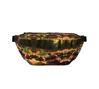 Acorn Oak Leaf Running Waist Pack-No-Bounce Phone Holder for Gym, Waterproof Crossbody Bum Bag with Adjustable Strap