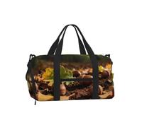 Acorn Oak Leaf Sports Duffel Bag-Weekender with Shoe Compartment