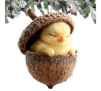 Acorn Ornaments with Forests, Acorns Animals, Hanging Christmas Decoration, 2D Flat Acrylic Forests, Pine Cones, Animal Figures for Workplace, Bathroom, Kitchen, Entrance, Apartment