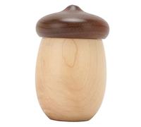 Acorn-Shaped Toothpick Holder - 8cm Tall, Round Eco-Friendly Wooden Toothpick Dispenser for Office and Restaurant