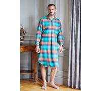 "Acorn Squash" Check Brushed Cotton Nightshirt British Boxers Dark Green XXL