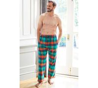 "Acorn Squash" Check Brushed Cotton Pyjama Trousers British Boxers Dark Green M