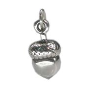 Acorn sterling silver charm .925 x 1 Oak tree seeds charms
