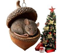Acorn Tree Decoration - Christmas Decoration Hanging 2D Animal Pendant Acrylic Christmas Tree Decoration Lightweight Decorative Hanging Set for Home Entrance, Bedroom, Kitchen, Workplace, Season