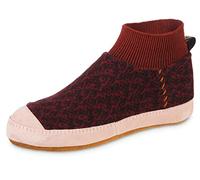 Acorn Unisex Polar Pair Ankle Fleece Slipper Sock, Garnet, 7.5-8.5 US Women