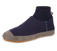 Acorn Unisex Polar Pair Ankle Fleece Slipper Sock, Navy Blue, 9-10 US Men