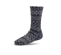 Acorn Unisex Versafit, Breathable and Moisture Wicking, Mid-Calf Fleece Sock Slipper, Charcoal Cable, X-Small UK