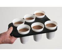Acorn Vending Cup Tray Plastic x6 Cup Capacity Black DRINKTRAY