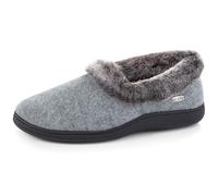 Acorn Women's Chinchilla Collar Slipper, Stone, 8-9 Wide