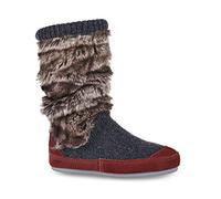 Acorn Women's Slouch Boots Slipper, Charcoal Fur, Small UK