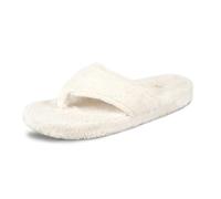 Acorn Women's Spa Thong with Premium Memory Foam, Natural, 8-9 Wide