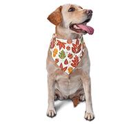 Acorns and Autumn Leaves Dog Bandanas,Dog Bandanas Scarf Triangle Bibs Kerchief Flannel Thicken Cotton Bandana for Small Medium Large Dogs and Cats