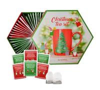 Acorus Christmas Tea Set, Natural Fruit and Herbal Tea Gift Set Christmas, 60 Tea Bags Individually Wrapped, Large Herbal Fruit Tea Selection Box, 6 Flavors in Xmas Tea Box, Tea Gifts for Tea Lovers