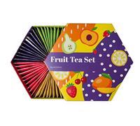 ACORUS - Fruit Luxury Tea Set - Fruit and Herbal Tea Gift Set of 6 - Assorted Flavoured Teas in a Beautiful Gift Box - 60 Individually Wrapped Bags - Perfect for Hot or Iced Drinks